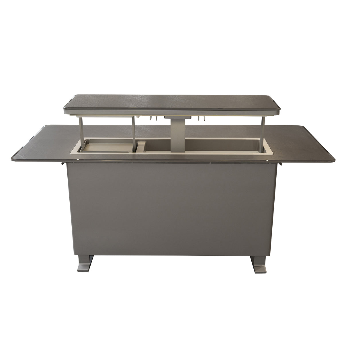 Elevato Smart Bar Table, Sandstone Black, 5.3 cu.ft fridge and freezer with Bluetooth control