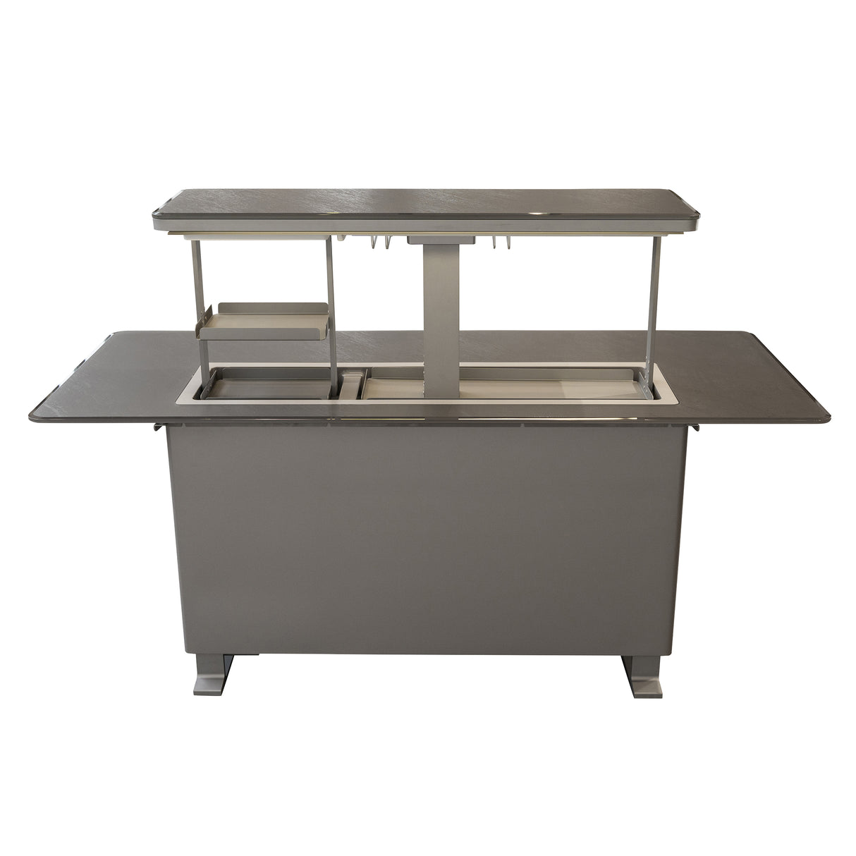 Elevato Smart Bar Table, Sandstone Black, 5.3 cu.ft fridge and freezer with Bluetooth control