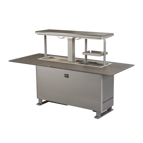 Elevato Smart Bar Table, Sandstone Black, 5.3 cu.ft fridge and freezer with Bluetooth control