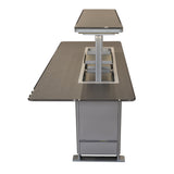Elevato Smart Bar Table, Sandstone Black, 5.3 cu.ft fridge and freezer with Bluetooth control