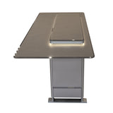 Elevato Smart Bar Table, Sandstone Black, 5.3 cu.ft fridge and freezer with Bluetooth control