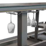 Elevato Smart Bar Table, Midnight Marble, 5.3 cu.ft fridge and freezer with Bluetooth control