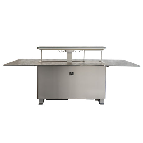 Cinetico Smart Dining Table, Sandstone Black, 5.3 cu.ft fridge and freezer with Bluetooth control