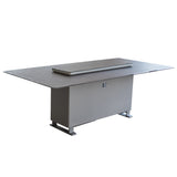 Cinetico Smart Dining Table, Sandstone Black, 5.3 cu.ft fridge and freezer with Bluetooth control