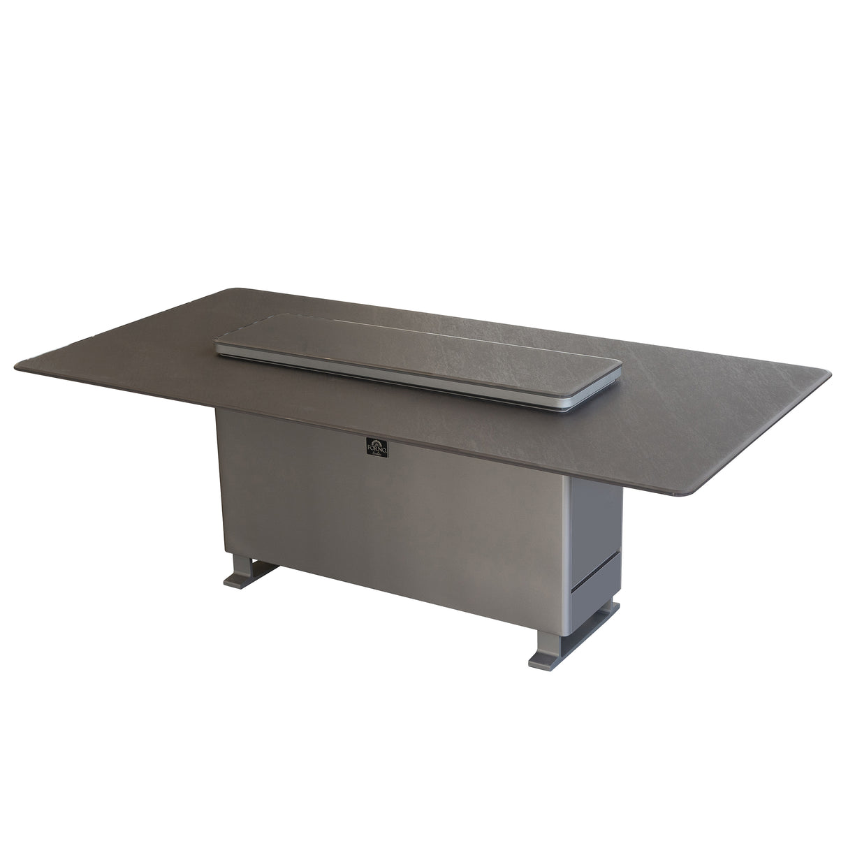 Cinetico Smart Dining Table, Sandstone Black, 5.3 cu.ft fridge and freezer with Bluetooth control