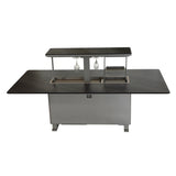 Cinetico Smart Dining Table, Midnight Marble, 5.3 cu.ft fridge and freezer with Bluetooth control