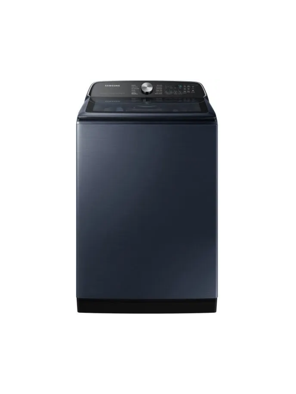 Samsung - 5.4 cu. ft. Smart Top Load Washer in Brushed Navy Blue with Impeller, Super Speed Wash and Pet Care Solution