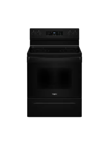 Whirlpool - 30 in. 4 Burner Element Freestanding Electric Range in Black with No Preheat Mode