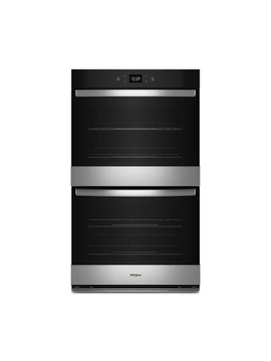 Whirlpool - 30 in. Double Electric Wall Oven with Convection and Self-Cleaning in Fingerprint Resistant Stainless Steel