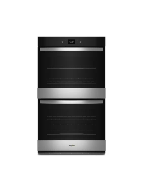 Whirlpool - 30 in. Double Electric Wall Oven with Convection and Self-Cleaning in Fingerprint Resistant Stainless Steel