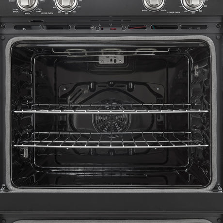 Forno Vomero 30-Inch Double Wall Oven, Black, 10 cu.ft Total Capacity, 7100W Convection, Mechanical Controls, Manuel Steam Clean