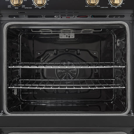 Forno Vomero 30-Inch Double Wall Oven, Black, 10 cu.ft Total Capacity, 7100W Convection, Mechanical Controls, Manuel Steam Clean