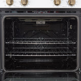 Forno Vomero 30-Inch Double Wall Oven, White, 10 cu.ft Total Capacity, 7100W Convection, Mechanical Controls, Manuel Steam Clean