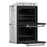 Forno Vomero 30-Inch Double Wall Oven, Stainless Steel, 10 cu.ft Total Capacity, 7100W Convection, Mechanical Controls, Self-Cleaning Function