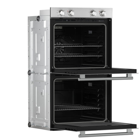 Forno Vomero 30-Inch Double Wall Oven, Stainless Steel, 10 cu.ft Total Capacity, 7100W Convection, Mechanical Controls, Self-Cleaning Function