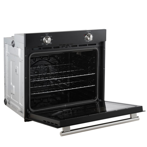 Forno Vomero 30-Inch Wall Oven, Black, 5 cu.ft Capacity, 3550 Watts Convection, Mechanical Controls, Manuel Steam Clean