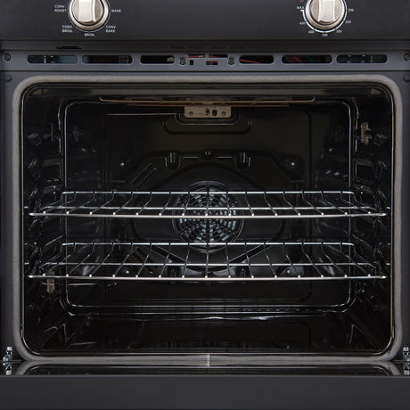 Forno Vomero 30-Inch Wall Oven, Black, 5 cu.ft Capacity, 3550 Watts Convection, Mechanical Controls, Manuel Steam Clean