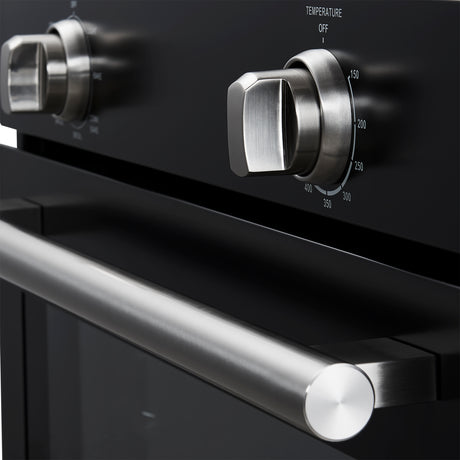 Forno Vomero 30-Inch Wall Oven, Black, 5 cu.ft Capacity, 3550 Watts Convection, Mechanical Controls, Manuel Steam Clean