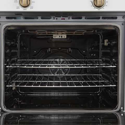 Forno Vomero 30-Inch Wall Oven, White, 5 cu.ft Capacity, 3550 Watts Convection, Mechanical Controls, Manuel Steam Clean