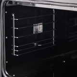 Forno Asti 30-Inch Double Electric Wall Oven with Upper French Doors in White & Antique Brass, 7.36 cu. ft. Dual True Convection, 7,200W, Air Fry, Sous Vide, Self-Clean