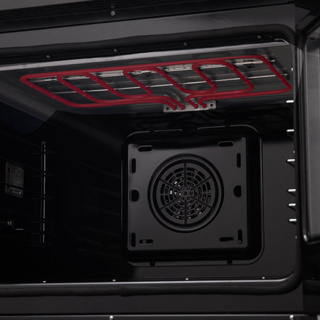 Forno Asti 30-Inch French Door Electric Wall Oven in Black & Antique Brass, 3.68 cu. ft. True Convection, 3,600W, Air Fry, Sous Vide, Self-Clean