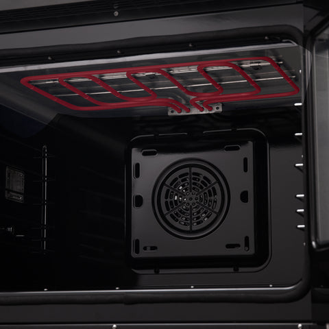 Forno Asti 30-Inch French Door Electric Wall Oven in Black & Antique Brass, 3.68 cu. ft. True Convection, 3,600W, Air Fry, Sous Vide, Self-Clean