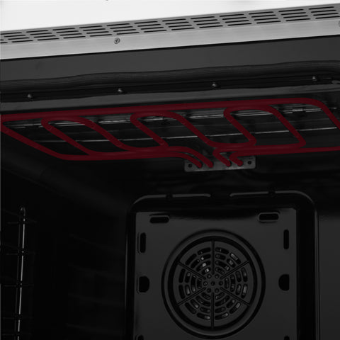 Forno Asti 30-Inch French Door Electric Wall Oven in White & Antique Brass, 3.68 cu. ft. True Convection, 3,600W, Air Fry, Sous Vide, Self-Clean