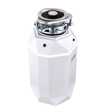 FORNO ACQUA BrightDIAMOND Moonstone 1HP Super Quiet Garbage Disposal Corded with Motion Sensor Cabinet Light & Pre-Wired Air Switch