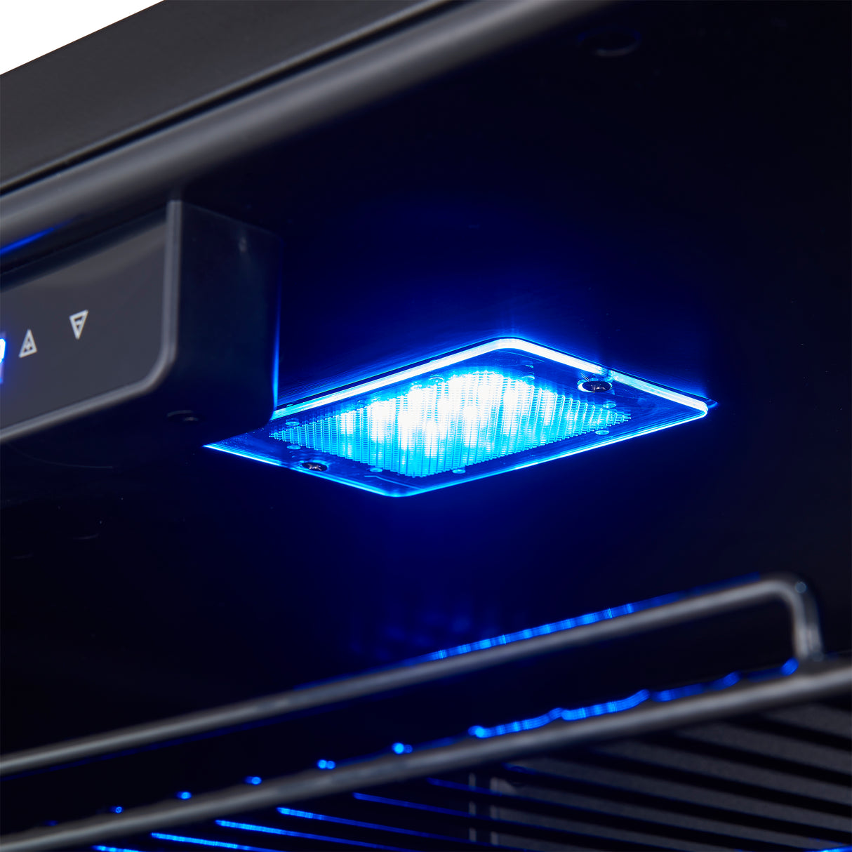 Forno Frescolino 24 Inch Beverage Cooler, White with Antique Brass Handles, with LED Lighting, Triple Glass Door, 188 Can Capacity, Built-In or Freestanding