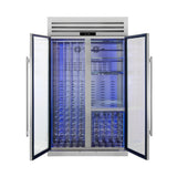 FORNO Abruzzo 48" Wine Cooler, Dual Zone, 30 cu.ft., 130 bottles, Display & Service Shelves, Stemware Racks, Rust resistant