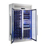 FORNO Abruzzo 48" Wine Cooler, Dual Zone, 30 cu.ft., 130 bottles, Display & Service Shelves, Stemware Racks, Rust resistant