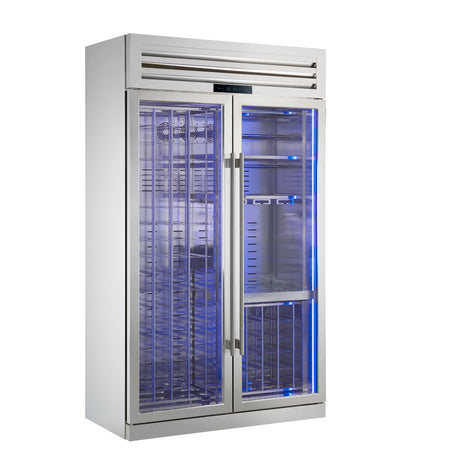 FORNO Abruzzo 48" Wine Cooler, Dual Zone, 30 cu.ft., 130 bottles, Display & Service Shelves, Stemware Racks, Rust resistant