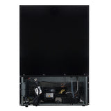 Forno Bacchino 24 Inch Wine Cooler, Black with Antique Brass Handles, with LED Lighting, Triple Glass Door, 51 Bottle Capacity, Built-In or Freestanding