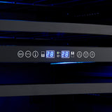 Forno Bacchino 24 Inch Wine Cooler, Stainless Steel, with LED Lighting, Triple Glass Door, 51 Bottle Capacity, Built-In or Freestanding