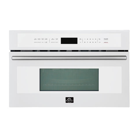 Oliena Espresso White 30 Inch 1750 Watt Compact Oven & 1000 Watt Microwave, 1.6 cu. ft.