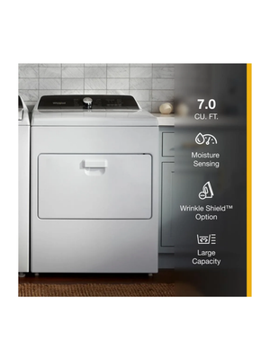 Whirlpool - 7 cu. ft. Vented Top Load Matching Electric Dryer in White with Moisture Sensing - NEW IN BOX
