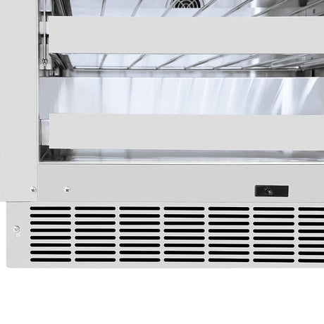 ZLINE Autograph Edition 24 in. Touchstone Dual Zone 44 Bottle Wine Cooler with Stainless Steel Glass Door and Champagne Bronze Helix Handle (RWDOZS-24-KCB)