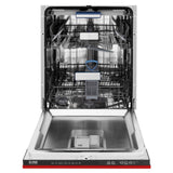 ZLINE 24 in. Tallac Series 3rd Rack Dishwasher with Red Matte Panel and Traditional Handle, 51dBa (DWV-RM-24)