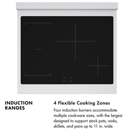 ZLINE 30 in. 4.2 cu. ft. Paramount Induction Range with 4 Element Cooktop and Electric Convection Oven in Black Stainless Steel (SINRB-30)
