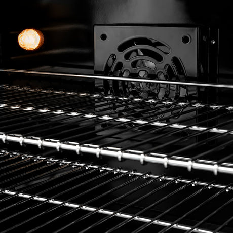 ZLINE Autograph Edition 30 in. 4.2 cu. ft. Paramount Induction Range with 4 Element Cooktop and Electric Convection Oven in Black Stainless Steel with Polished Gold Accents (SINRBZ-30-G)