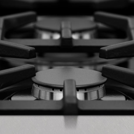 ZLINE 30 in. 4.0 cu. ft. Legacy Dual Fuel Range with Gas Cooktop and Electric Convection Oven in Satin Stainless Steel with 4 Brass Burners and Griddle (RAS-SN-BR-GR-30)