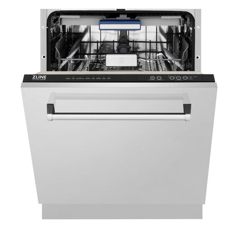 ZLINE 24 in. Tallac Series 3rd Rack Dishwasher in Stainless Steel with Traditional Handle, 51dBa (DWV-304-24)